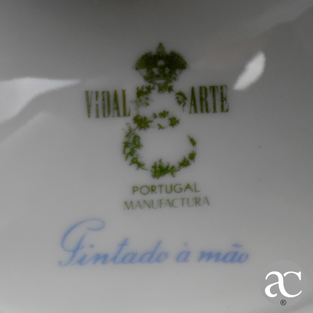 Par de castiçais em porcelana Vidal Arte AC0709-8