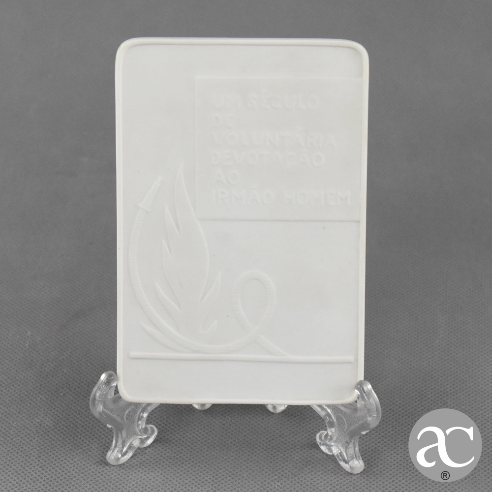 placa medalha biscuit Vista Alegre AC0406