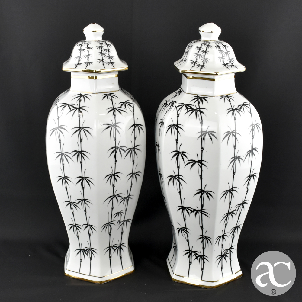 Par de potes com tampa Artibus Bambu AC0668-2