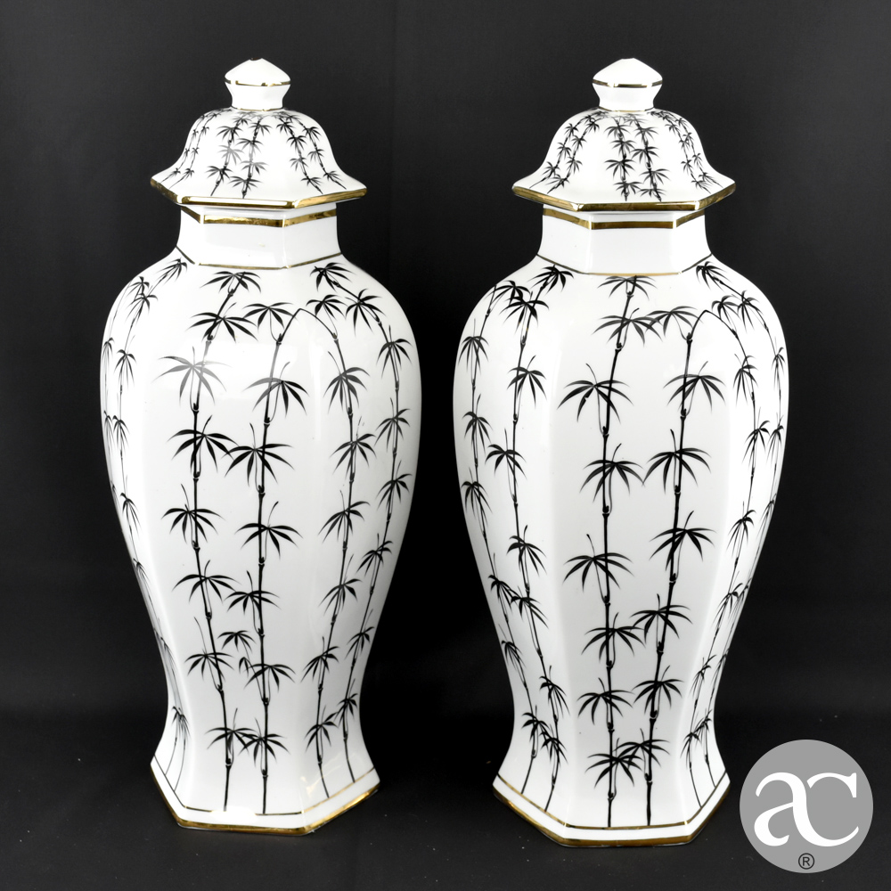 Par de potes com tampa Artibus Bambu AC0668
