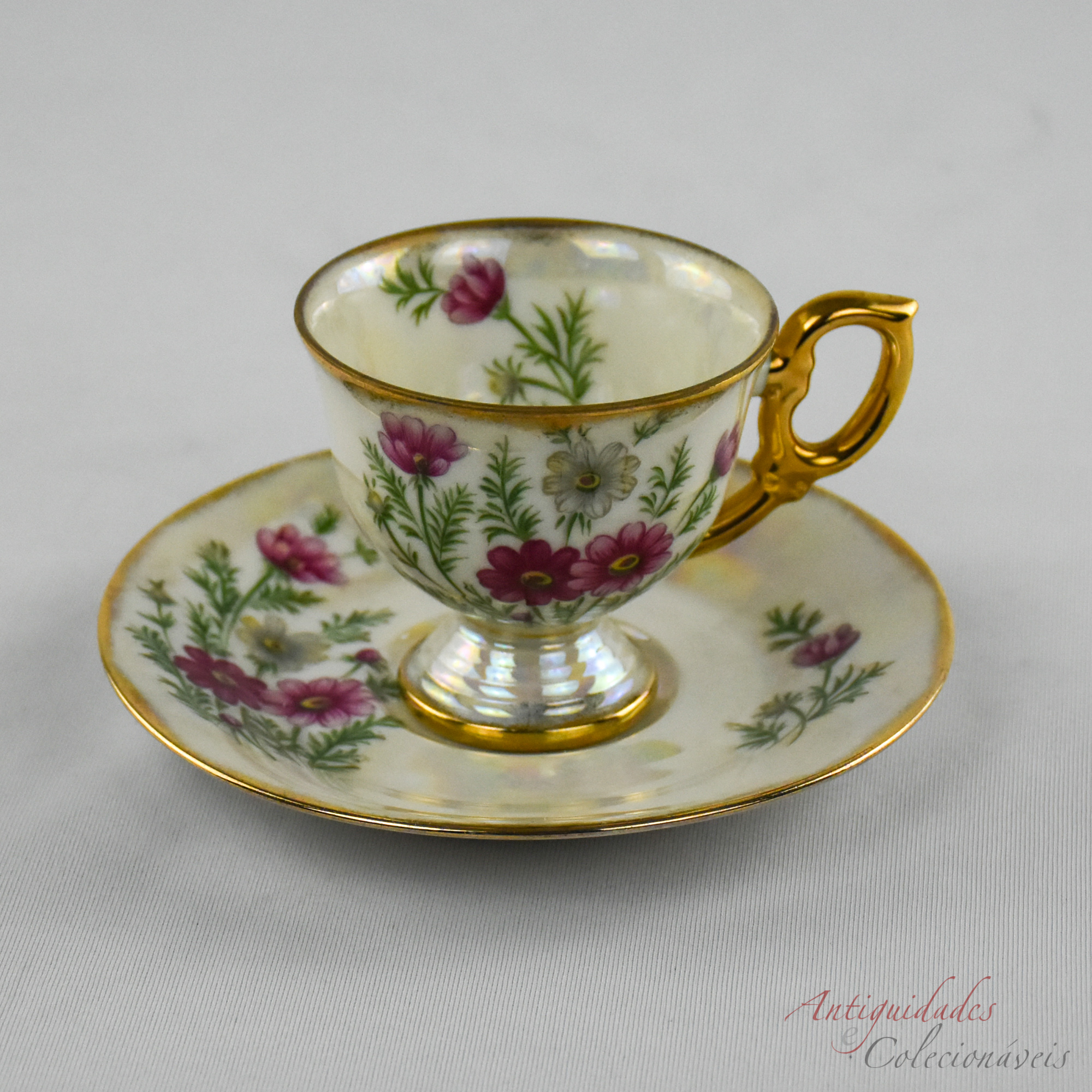 chavena e pires lustrina porcelana Japão Ucagco AC1651-1