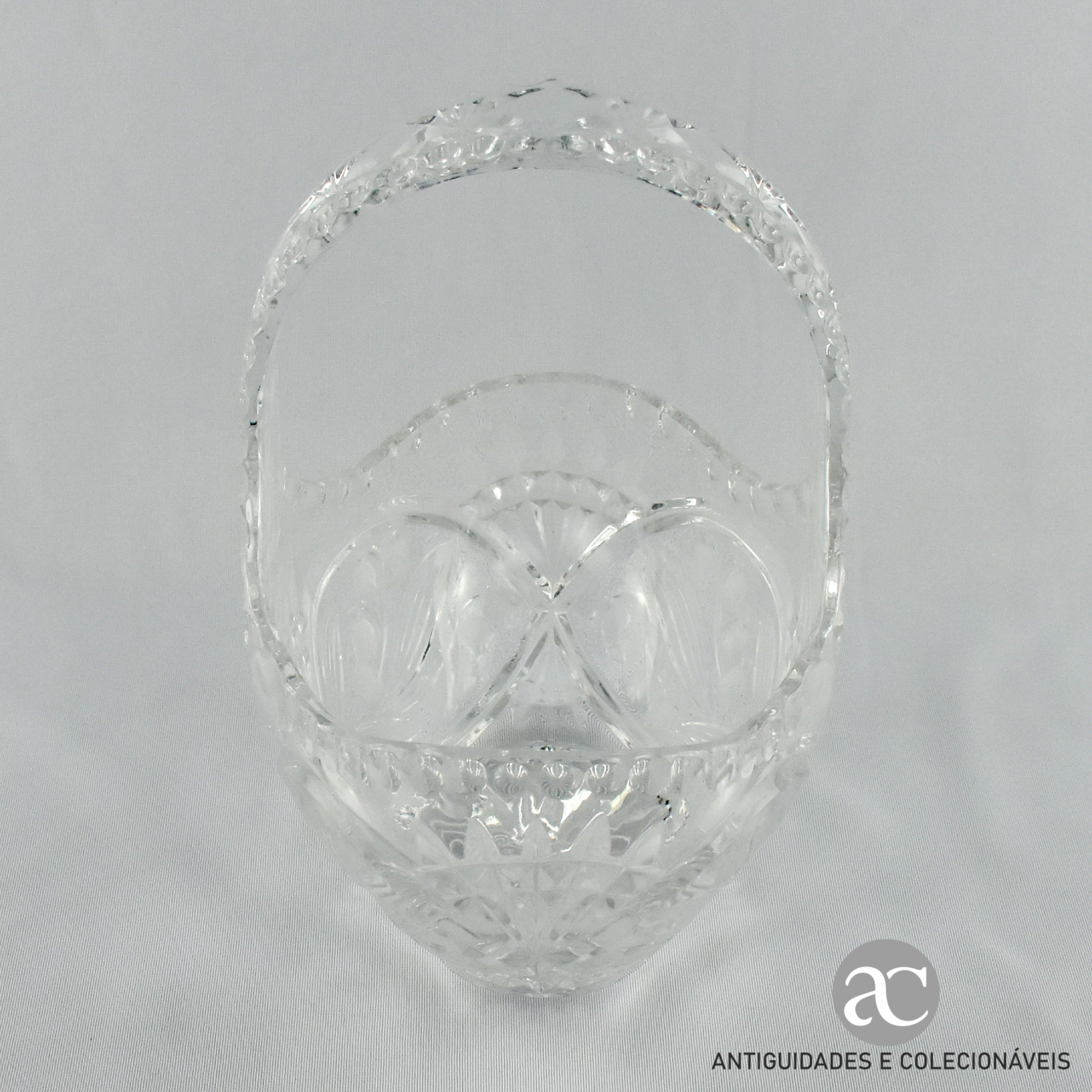 Cesta em cristal incolor, lapidado AC0164-2