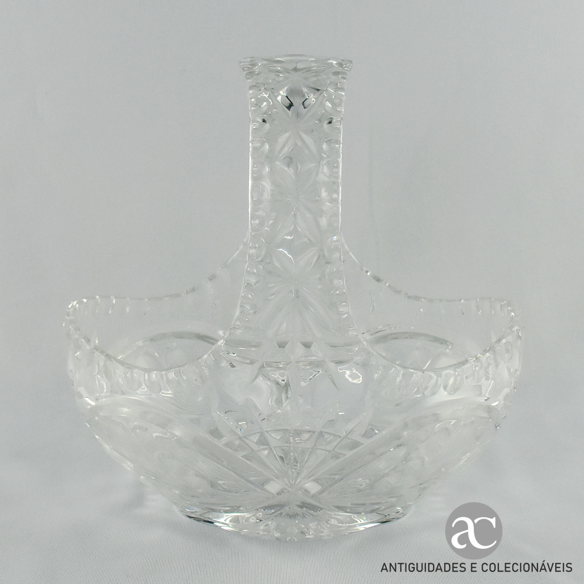 Cesta em cristal incolor, lapidado AC0164-3