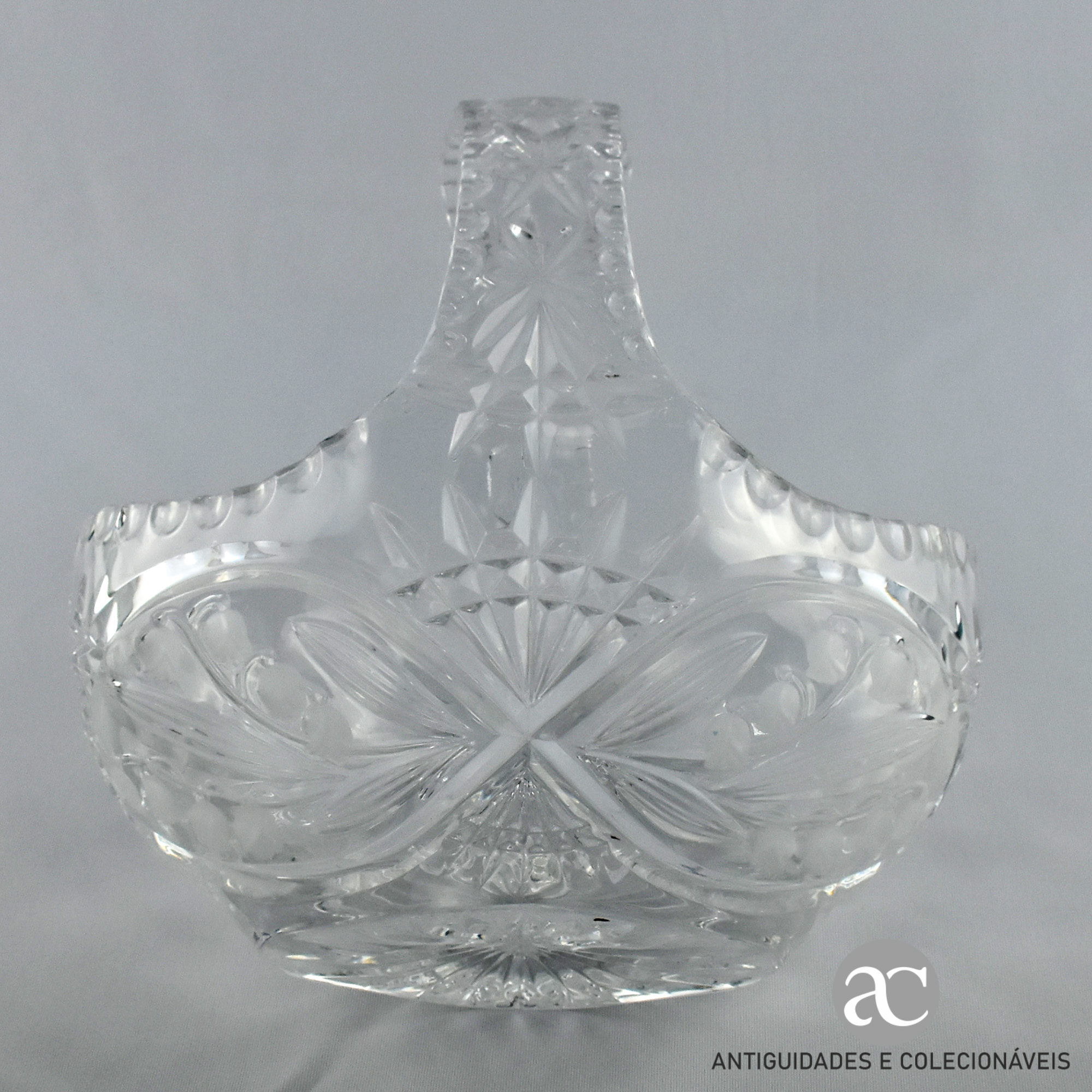 Cesta em cristal incolor, lapidado AC0164-6