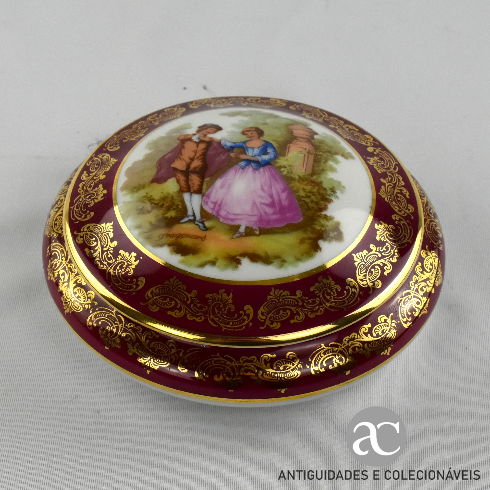 Caixa - Guarda-joias Porcelana de Limoges, França, Fragonard AC1529