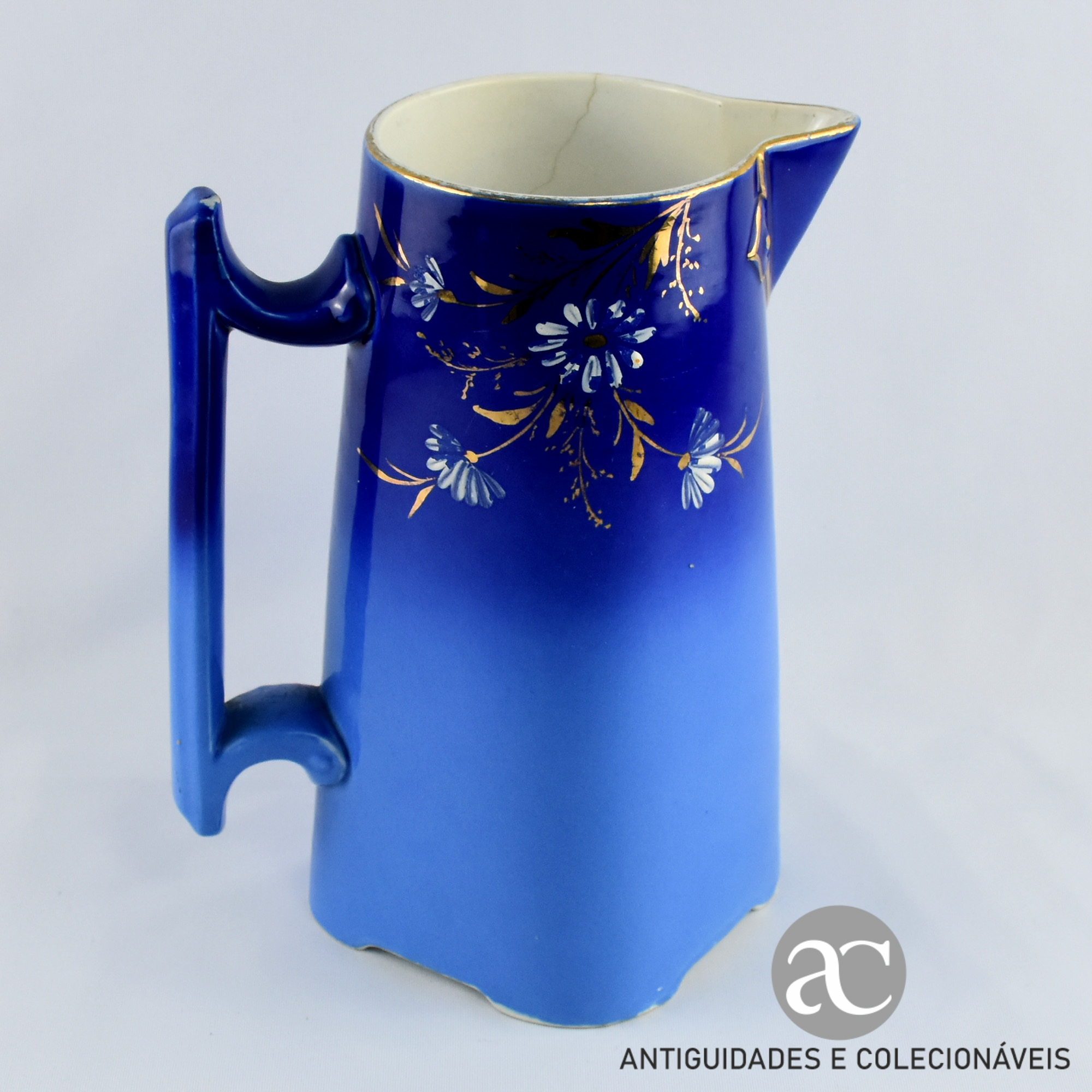 Jarro Caneca Faiança pintada à mão, Sarreguemines AC0748