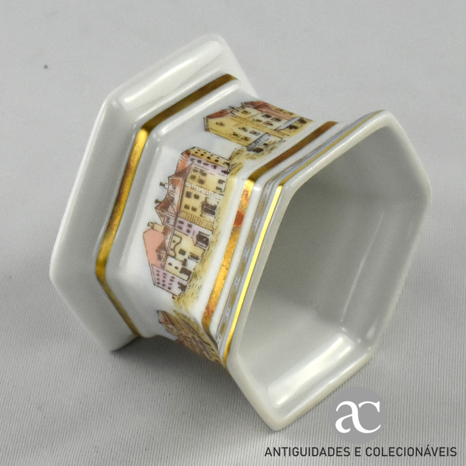 Saleiro em porcelana sextavado O sal e a Arte da Porcelana AC1438-4