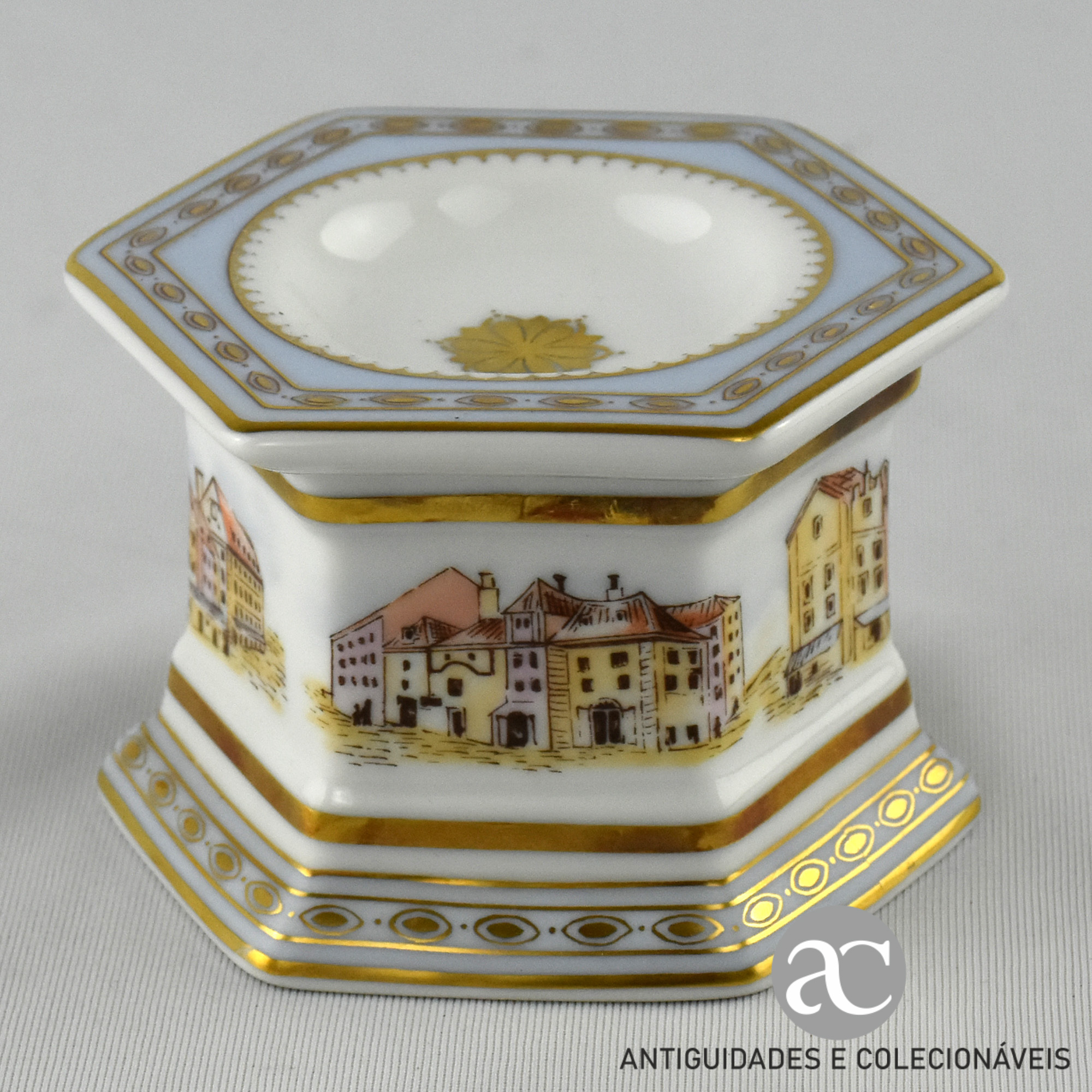 Saleiro em porcelana sextavado O sal e a Arte da Porcelana AC1438