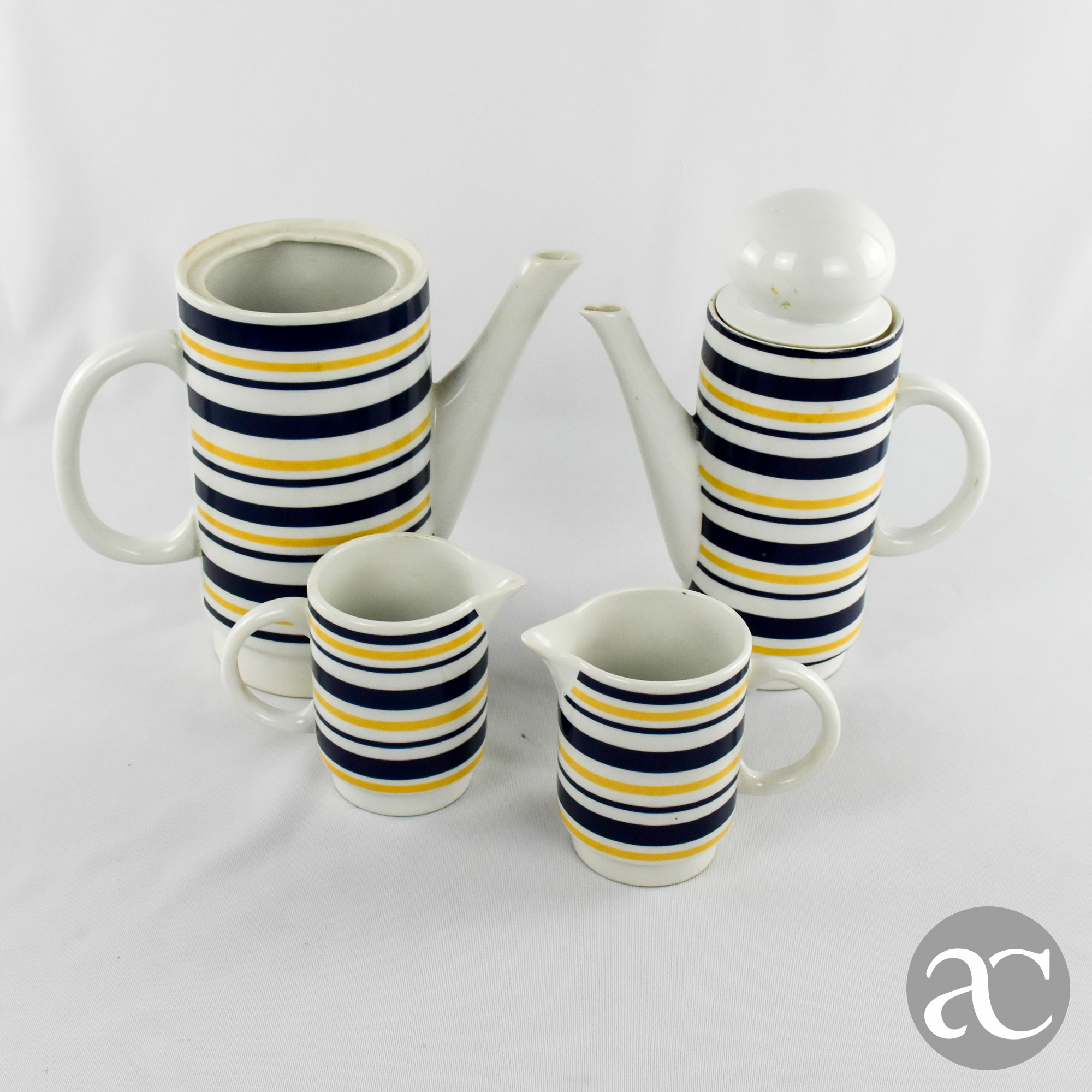 Conjunto de 2 bules + 2 leiteiras Porcelana Artibus, Art Déco AC1767