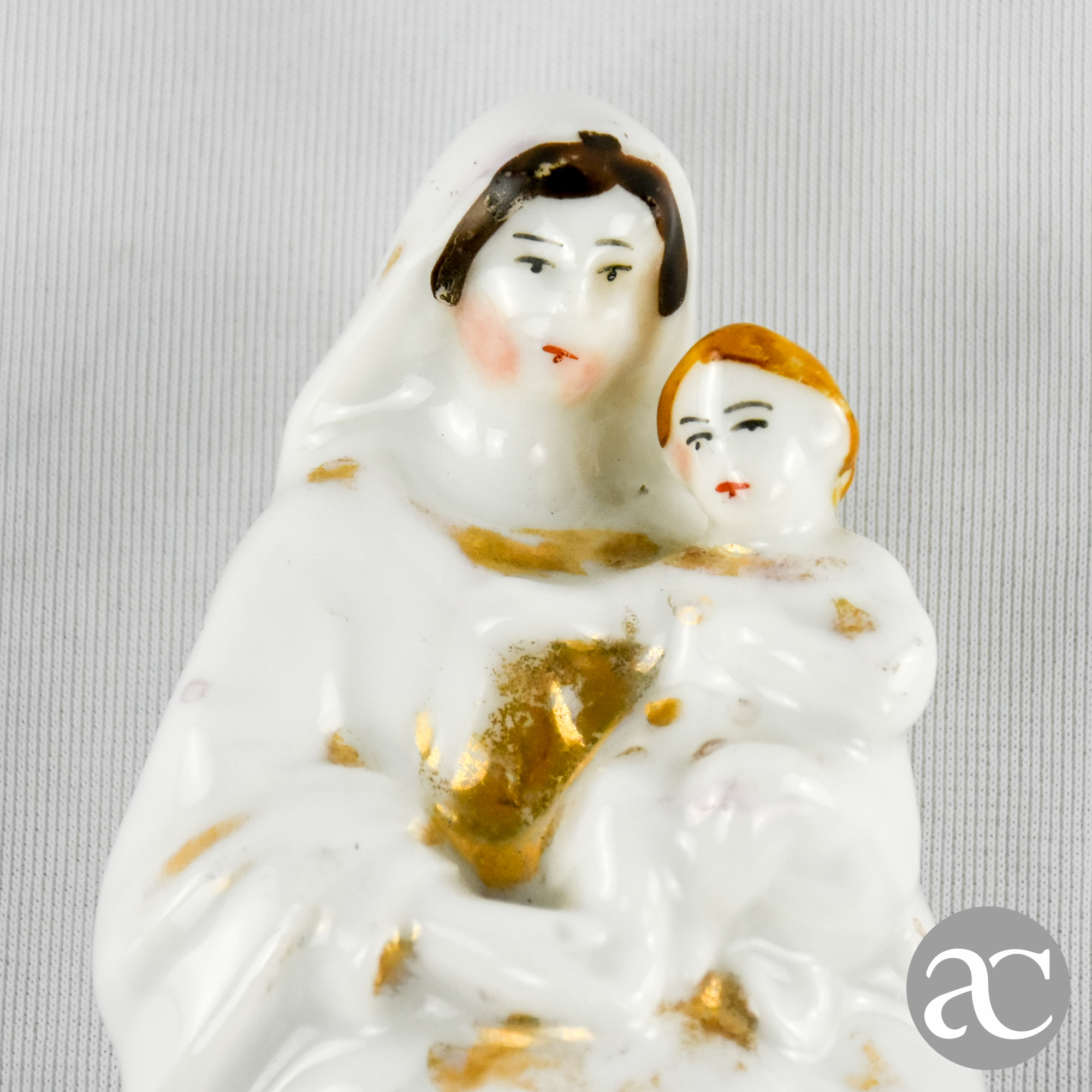 Pia de Água Benta porcelana Vieux Paris L&M, séc. XIX AC1805-2