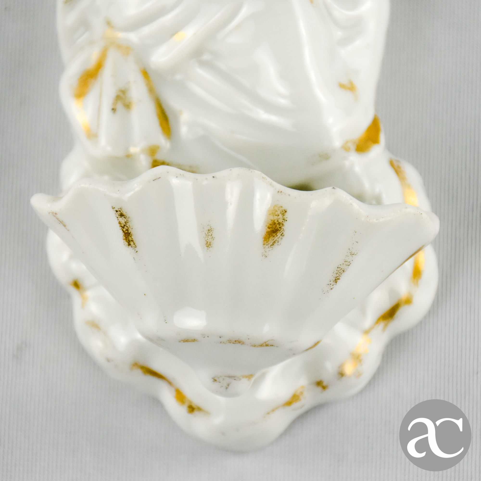 Pia de Água Benta porcelana Vieux Paris L&M, séc. XIX AC1805-3