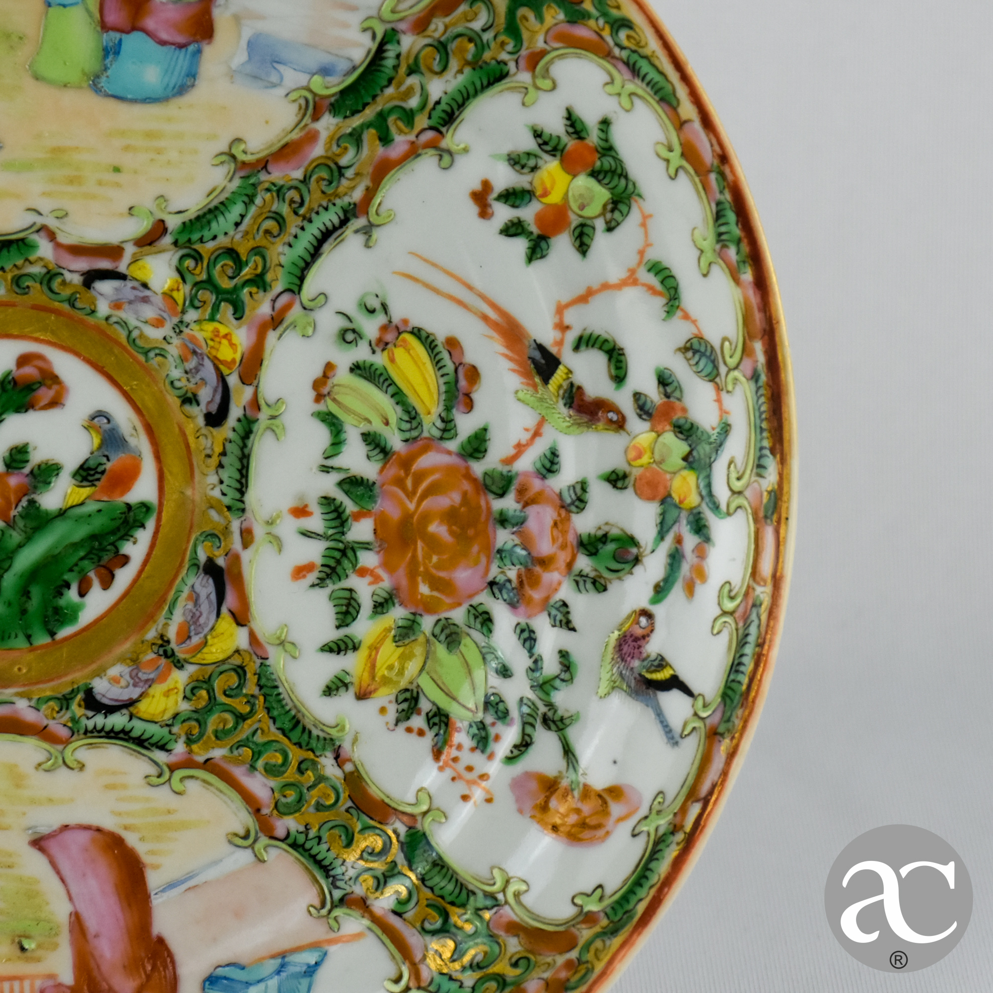 Prato em Porcelana da China decoração Mandarim AC1866-4