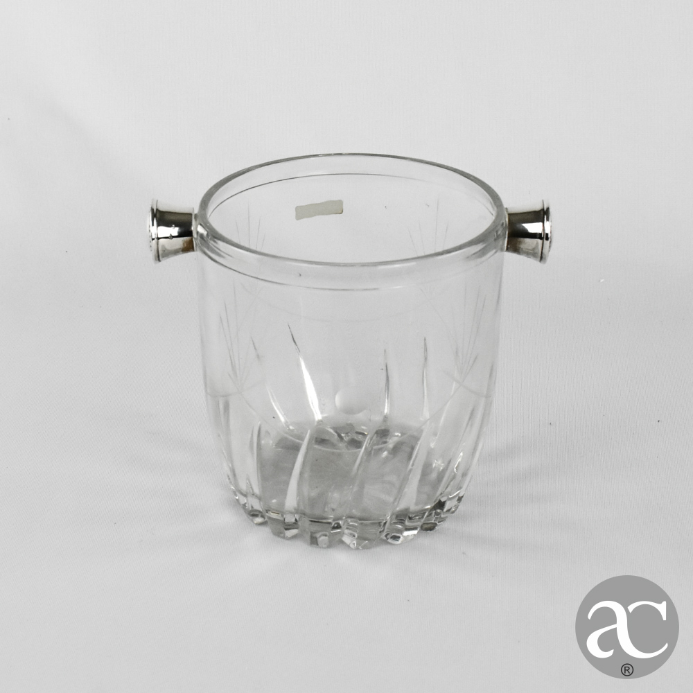 balde de gelo cristal e prata AC2165