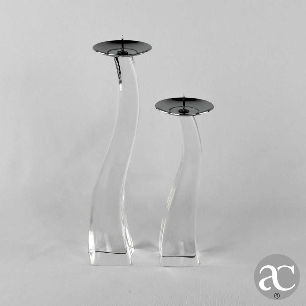 2 castiçais em cristal AC2260