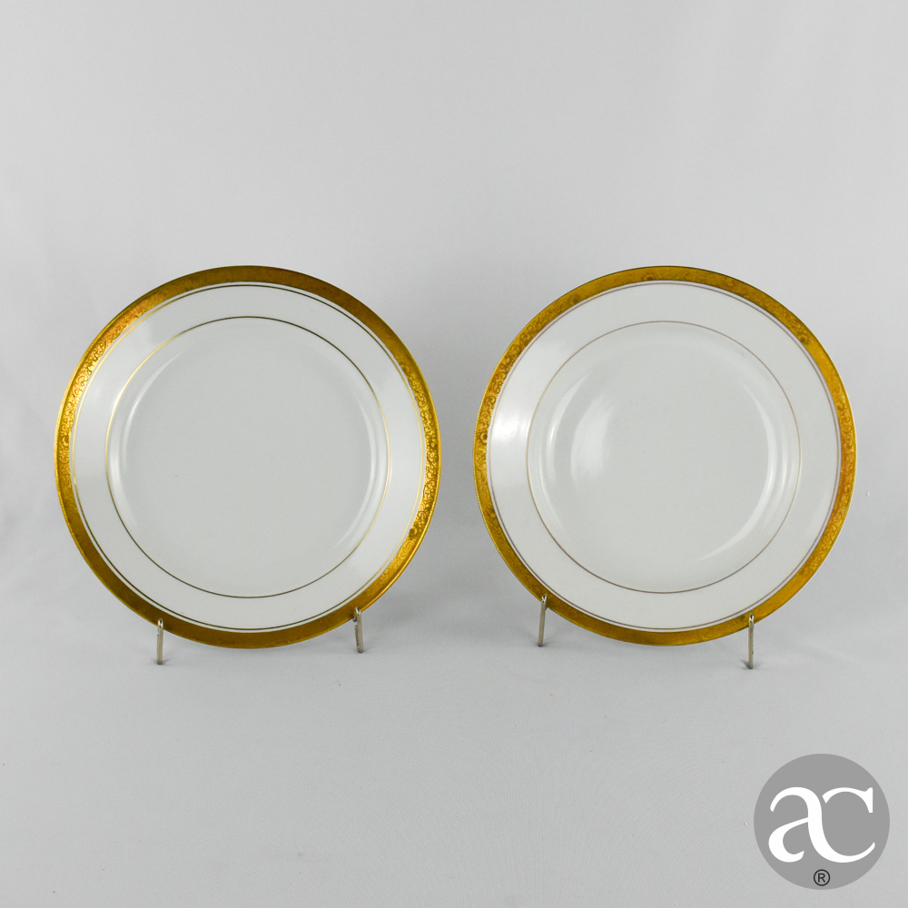 2 Pratos Artibus friso a ouro AC2137