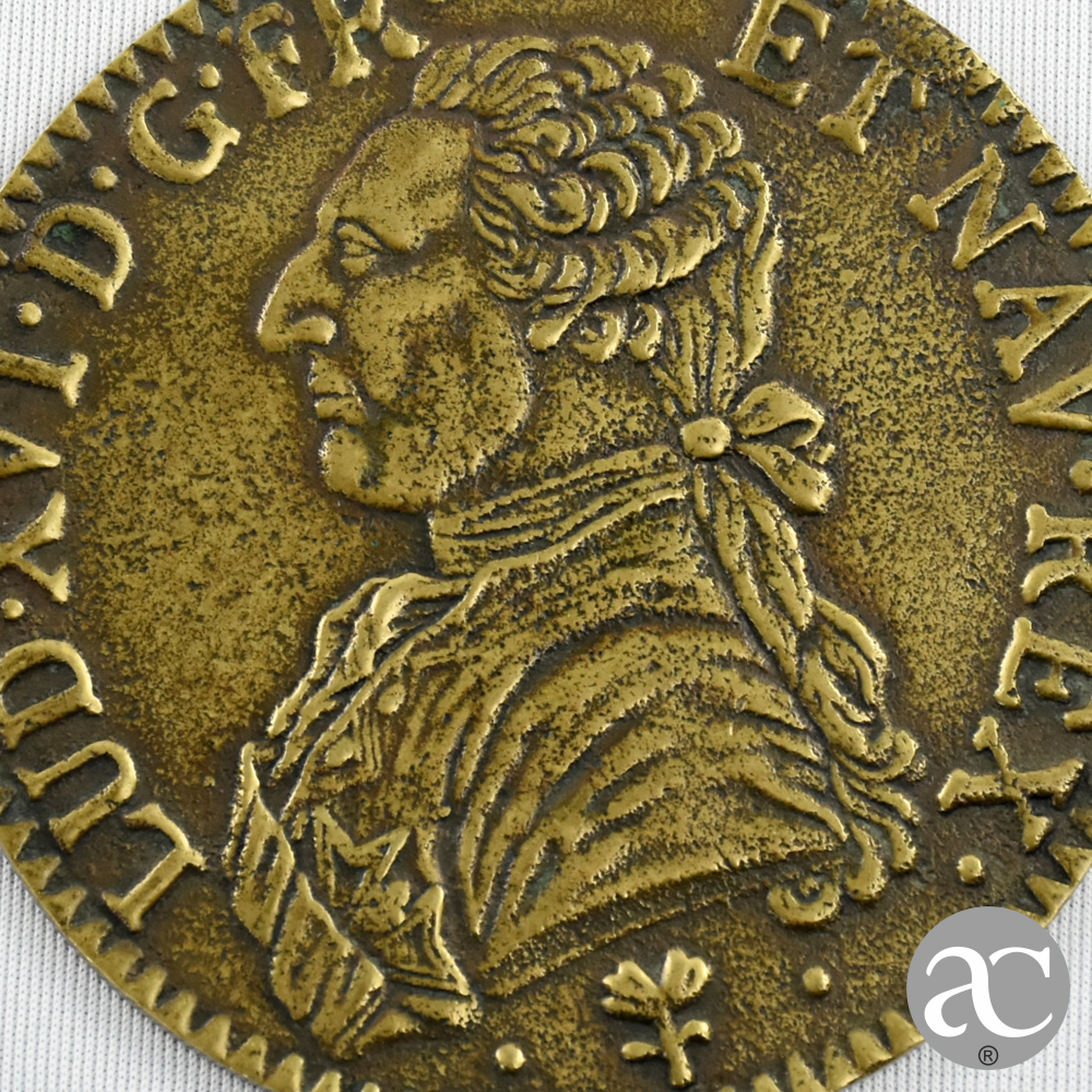 Medalha de Luís XVI em bronze, França AC0185-3