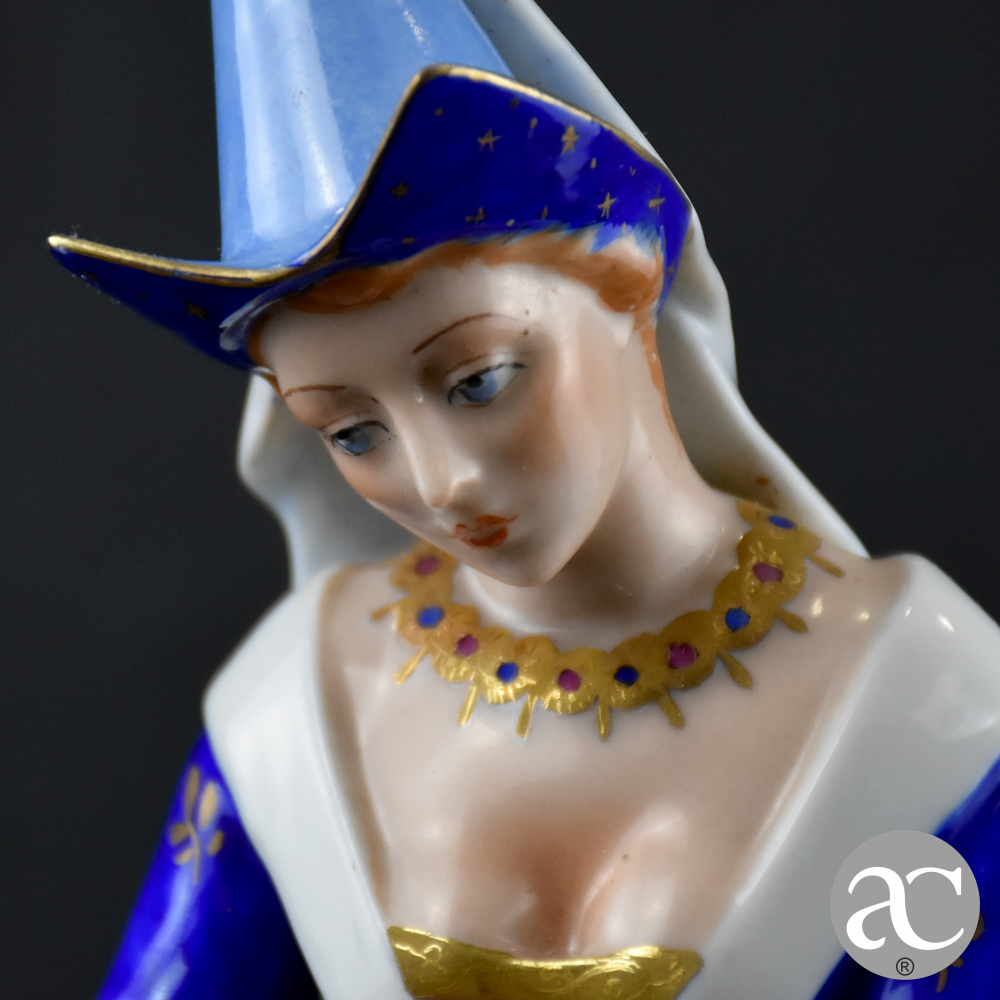 Par de figuras de Músico e Donzela em Porcelana Artibus AC0087-19