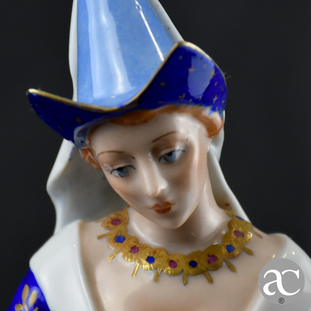 Par de figuras de Músico e Donzela em Porcelana Artibus AC0087-20
