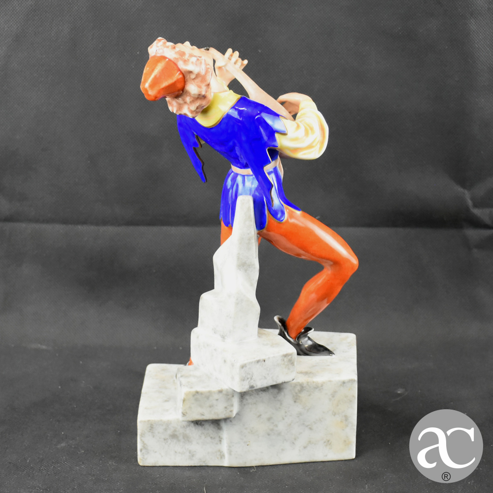 Par de figuras de Músico e Donzela em Porcelana Artibus AC0087-3