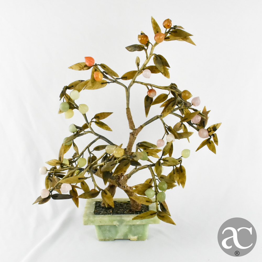 bonsai em jade quartzo e pedra AC2438
