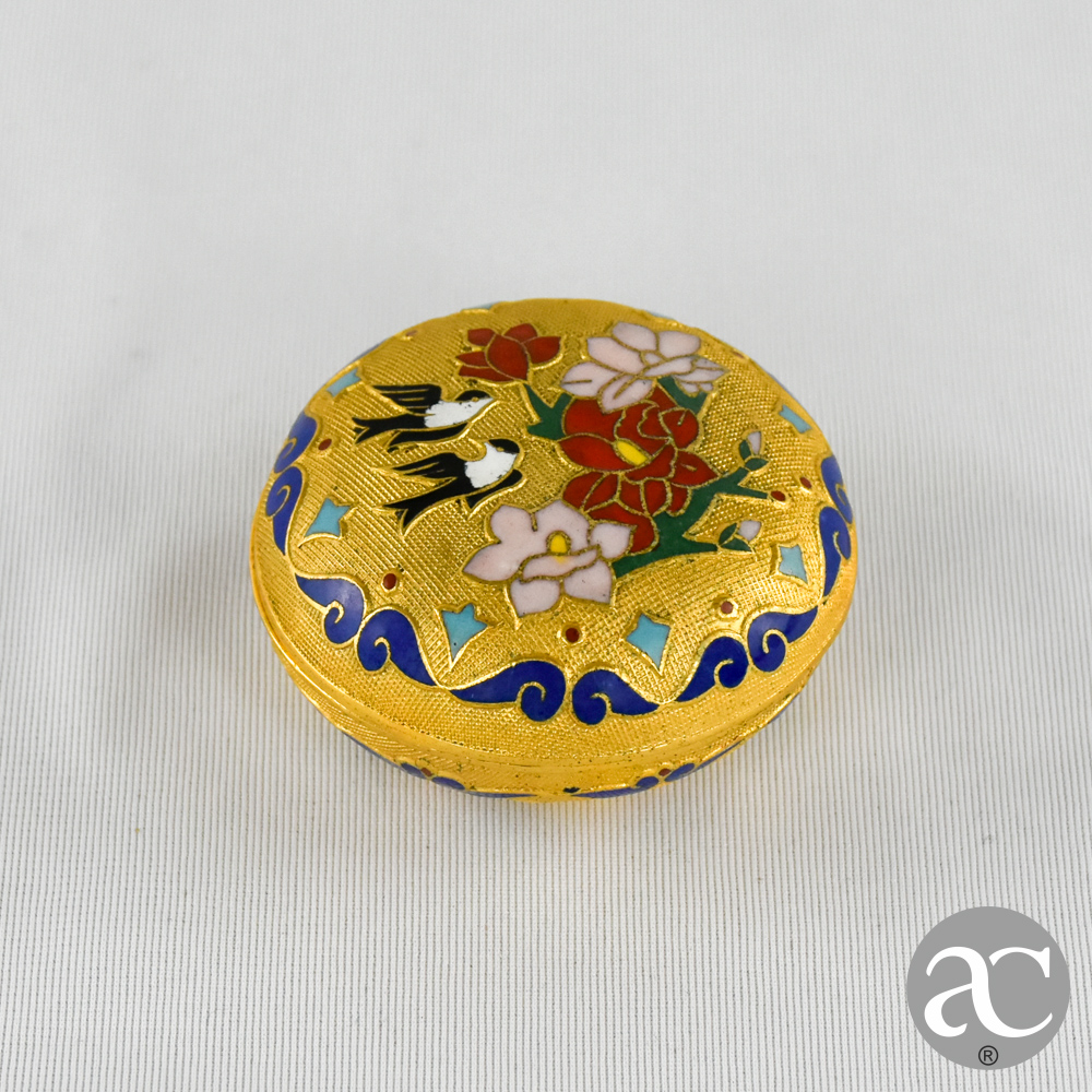 caixa redonda cloisonné AC2399