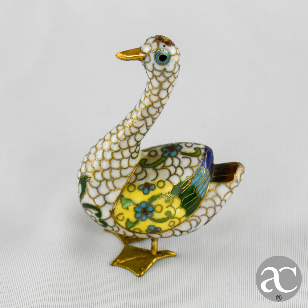 figura de pato em cloisonné AC2402