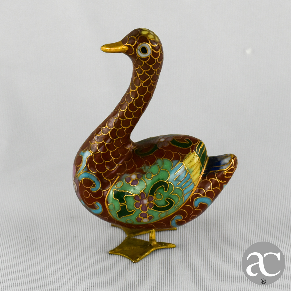 figura de pato em cloisonné AC2405
