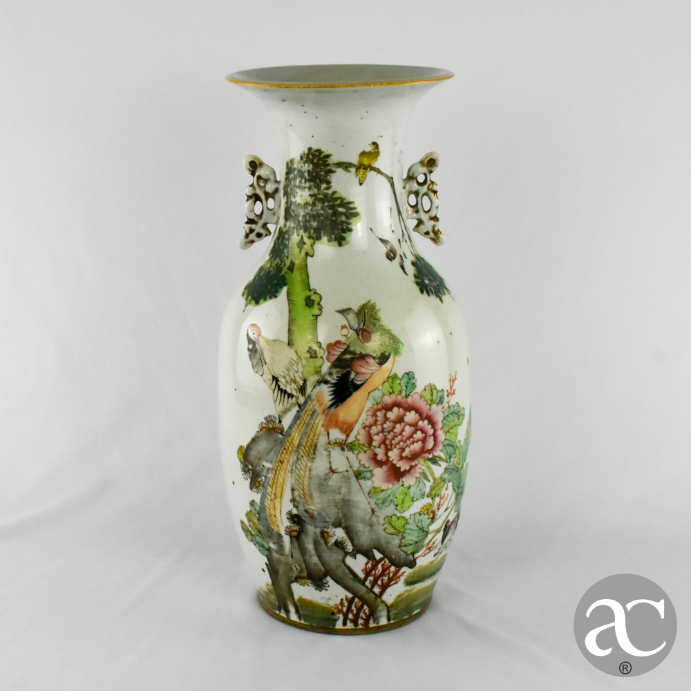 jarrão carateres chineses porcelana AC2382