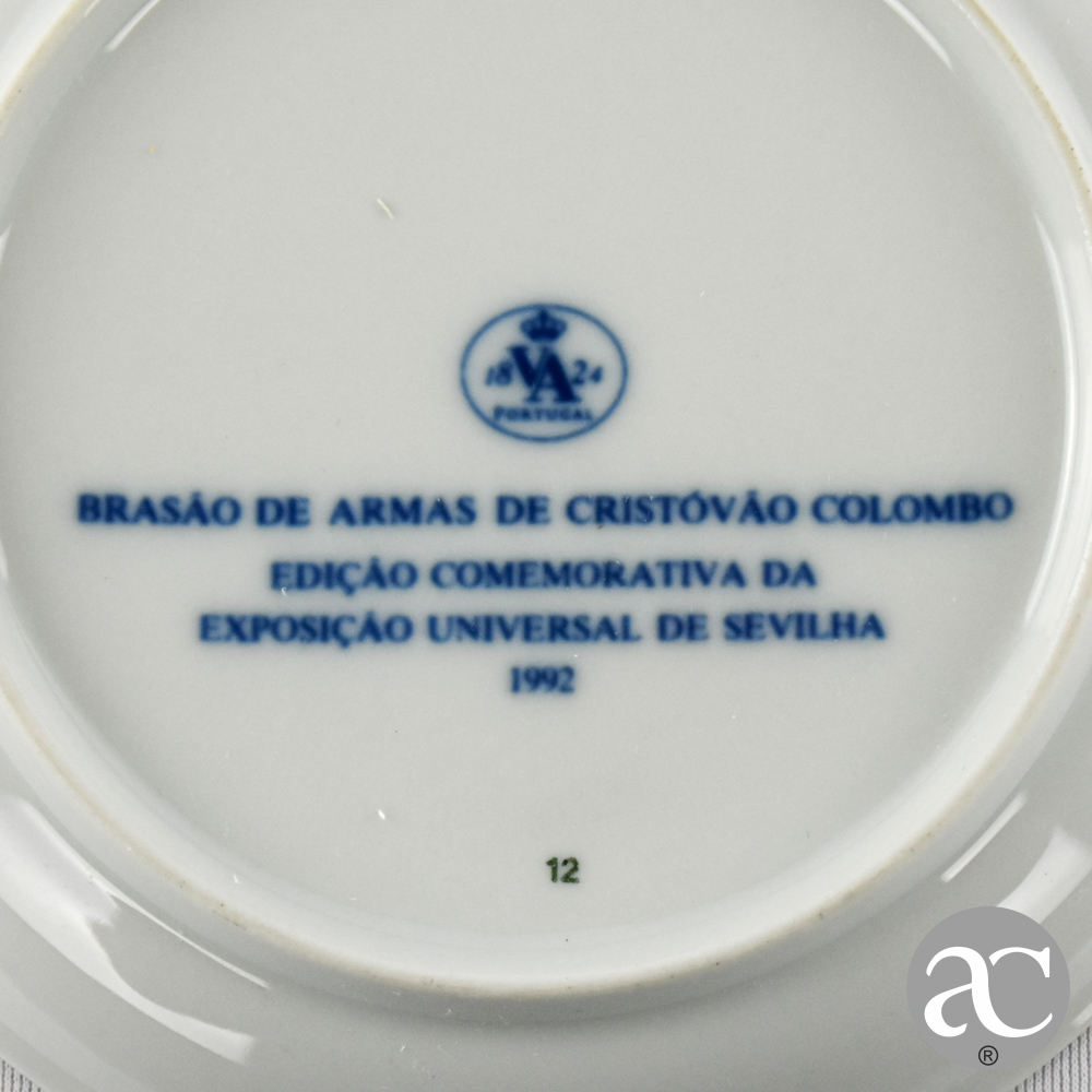 prato Vista Alegre brasão Cristovao Colombo AC2376-5