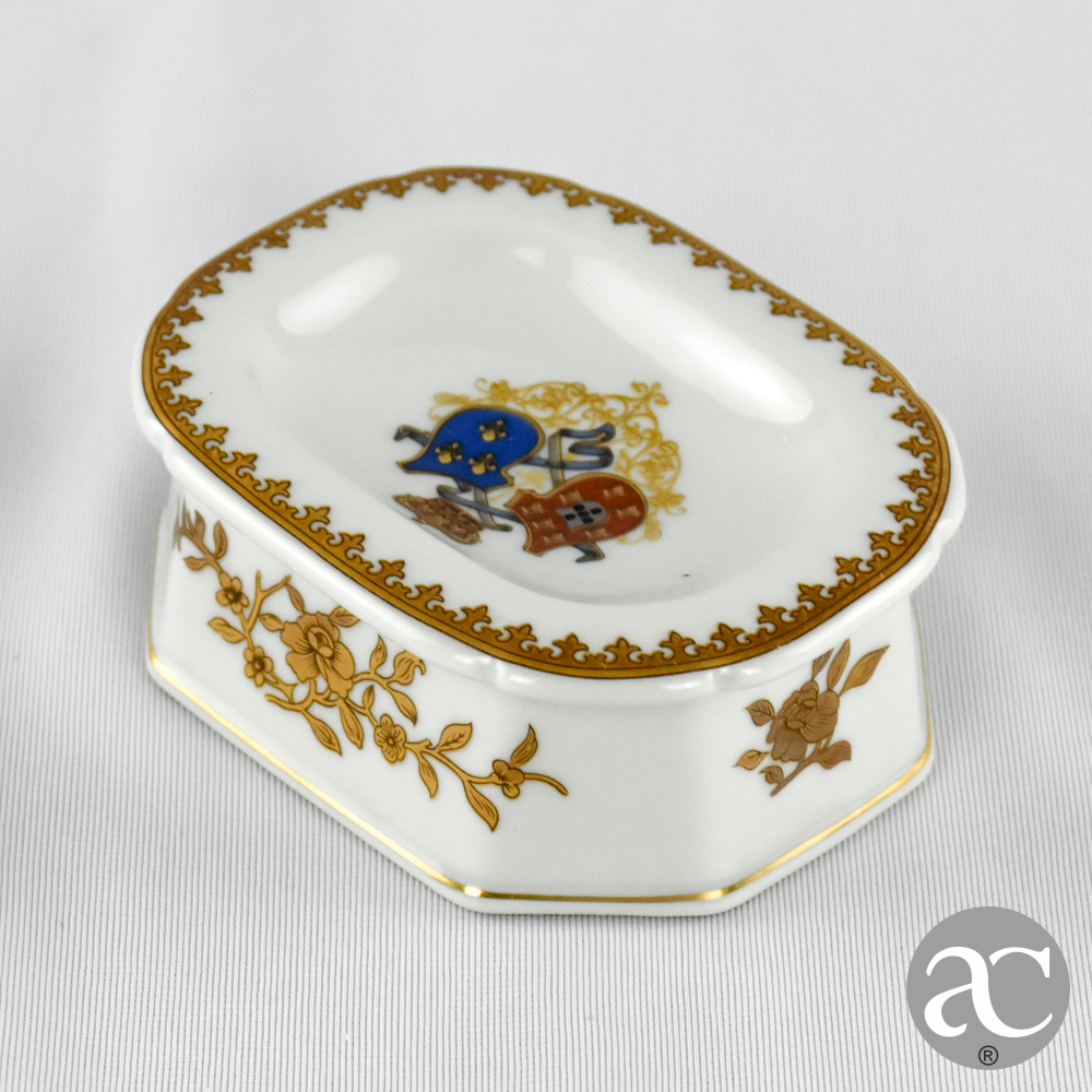 saleiro brasão Vista alegre D Carlos e D Amelia AC2372-6
