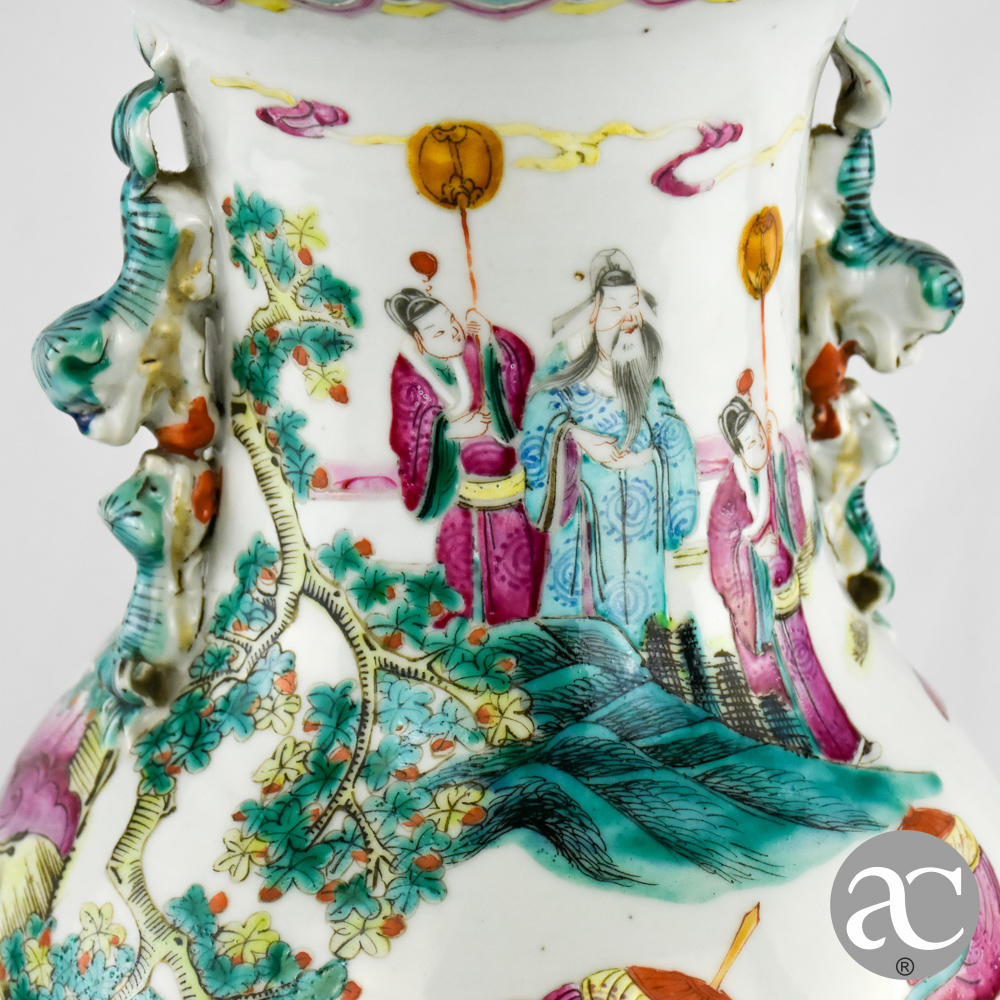 Jarrão porcelana China XIX AC2633 (12)