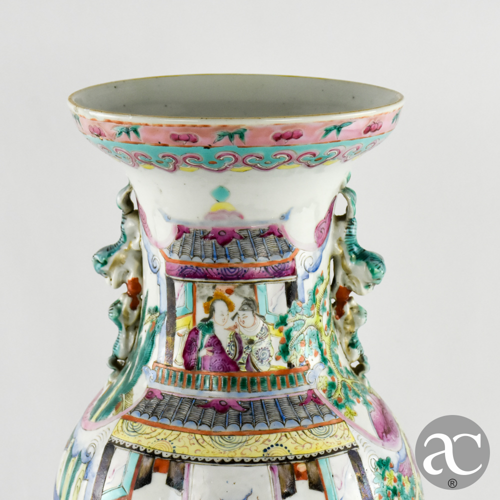 Jarrão porcelana China XIX AC2633 (2)