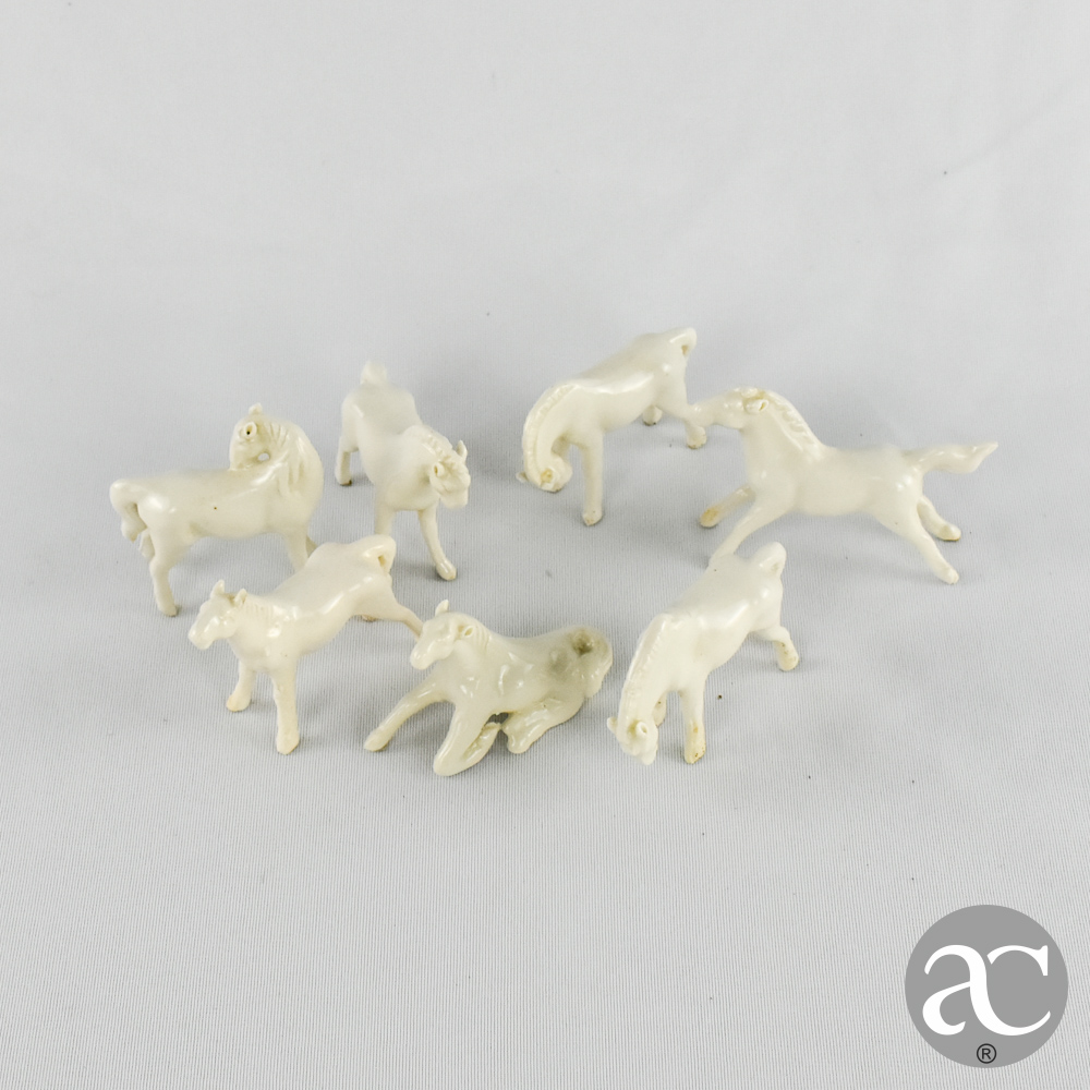 conjunto de 7 cavalos blanc de Chine AC2698