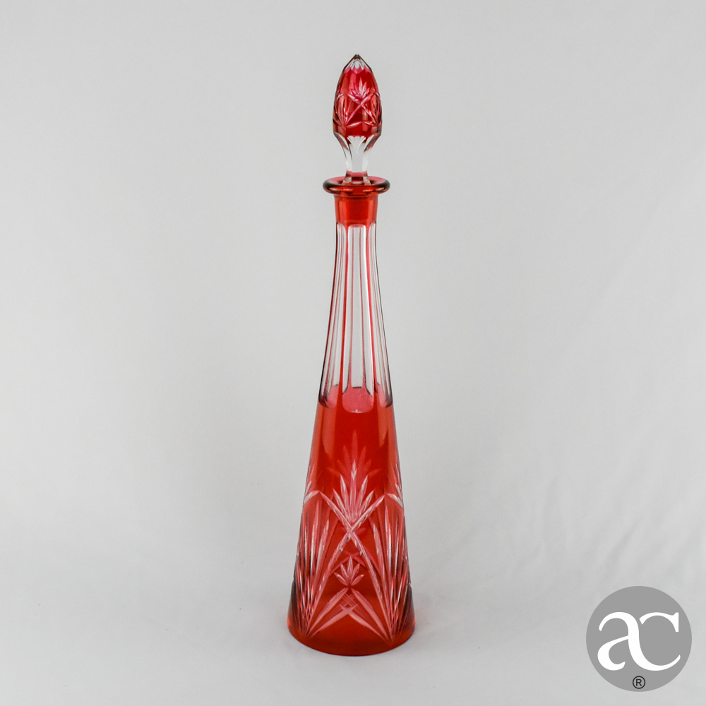 garrafa em cristal vermelho AC2684