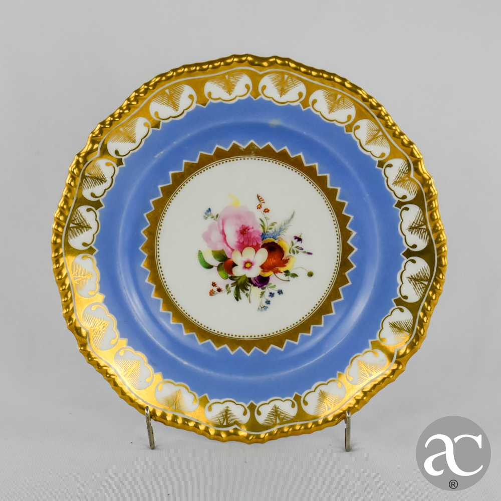 prato porcelana europeia com dourado AC2754