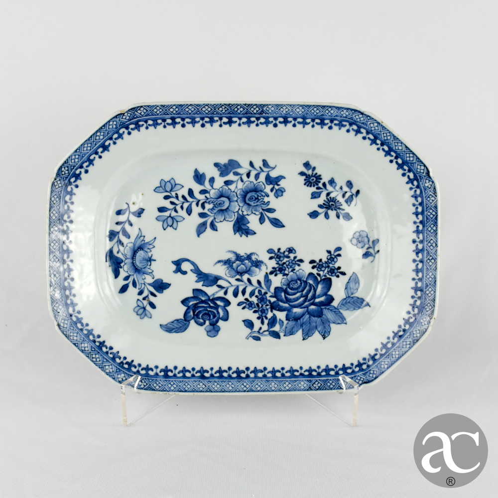 travessa Qianlong Azul e Branca AC2737