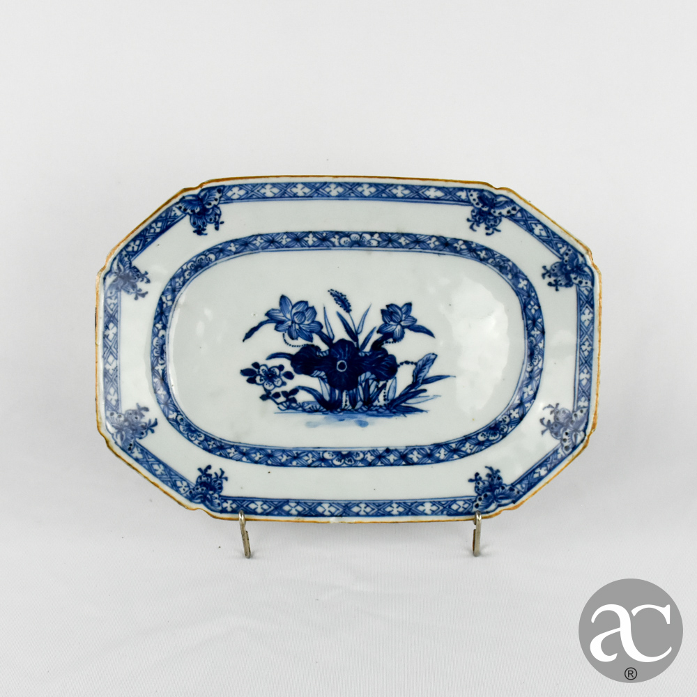 travessa Qianlong Azul e Branca AC2738