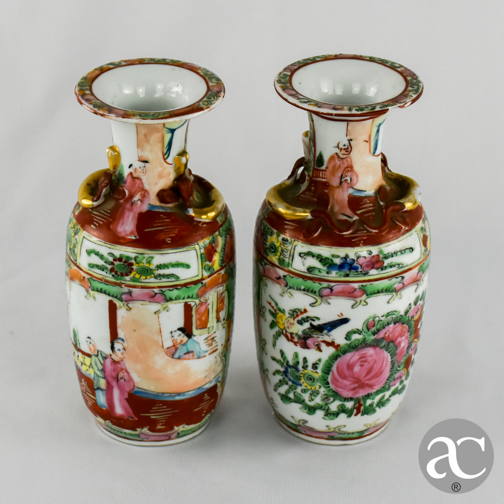 par de jarras porcelana China Mandarim AC2820