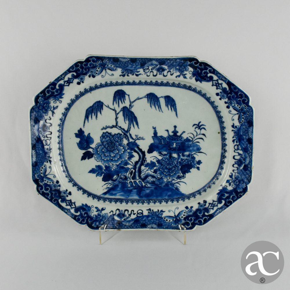 Travessa Qianlong Azul e Branca AC2846