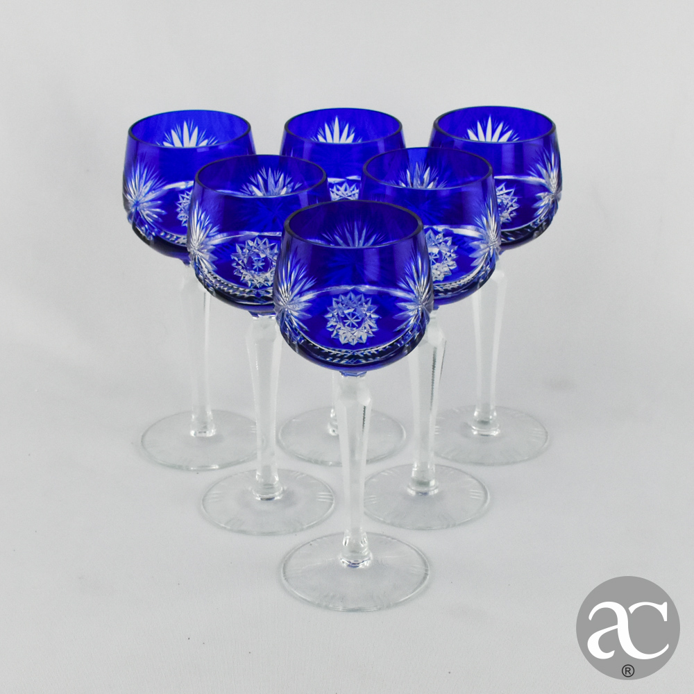 conjunto de 6 copos cristal Bohemia AC2835