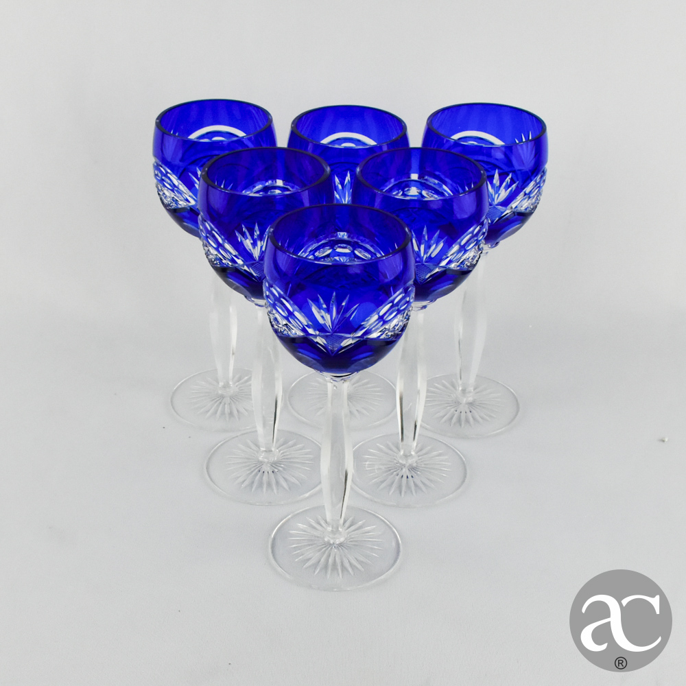 conjunto de 6 copos cristal Bohemia AC2838