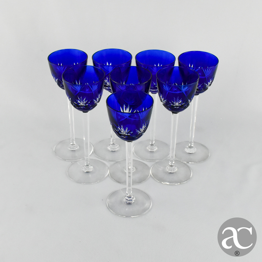 conjunto de 8 cálices cristal Bohemia AC2837
