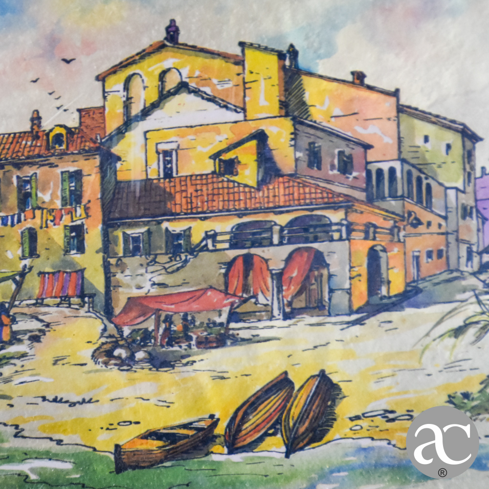 quadro pintado e folha de ouro AC2870-4