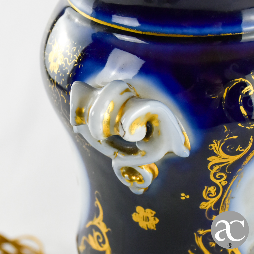 Candeeiro francês em porcelana e bronze AC2919-6