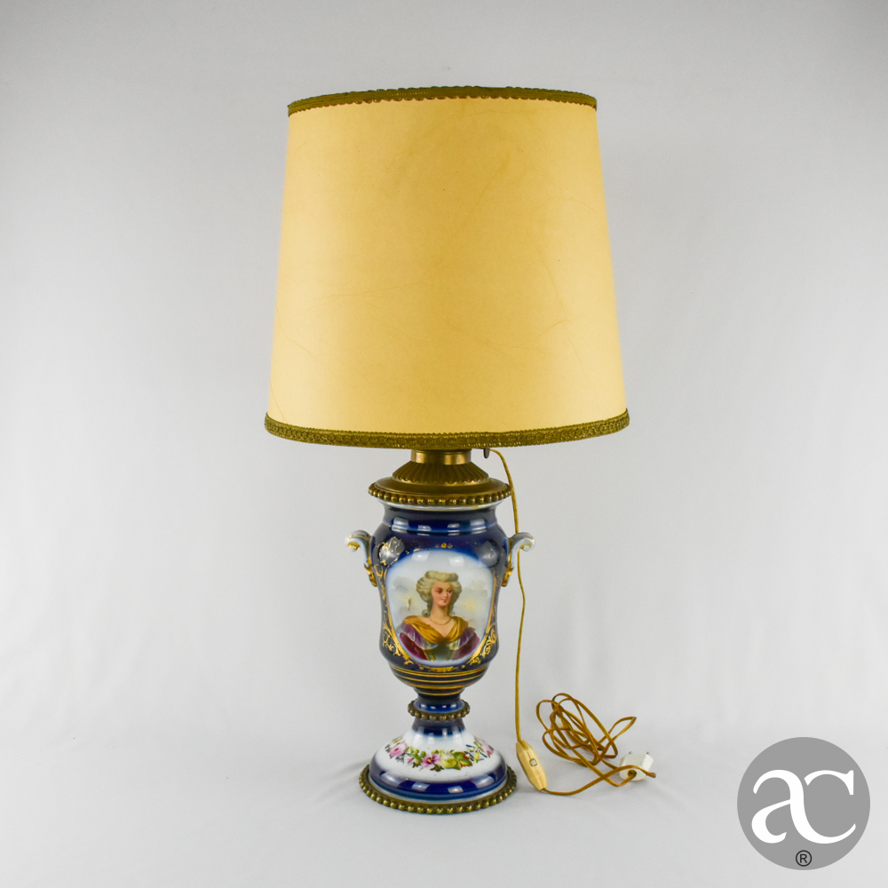 Candeeiro francês em porcelana e bronze AC2919-7