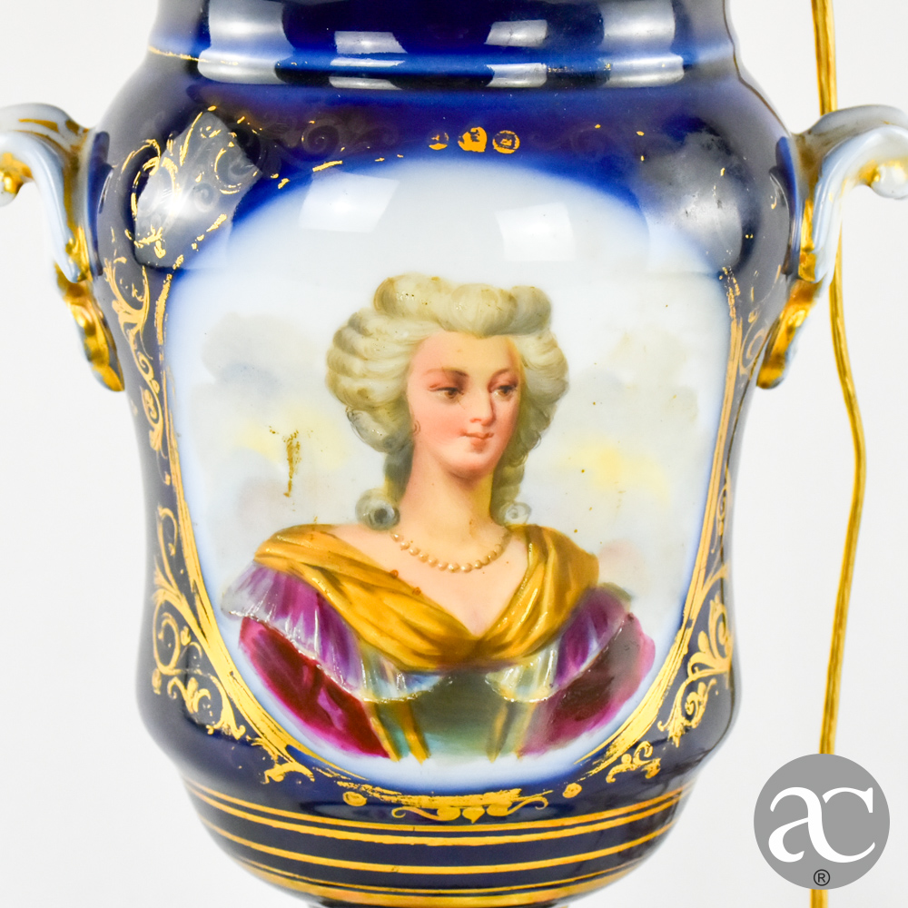 Candeeiro francês em porcelana e bronze AC2919-8