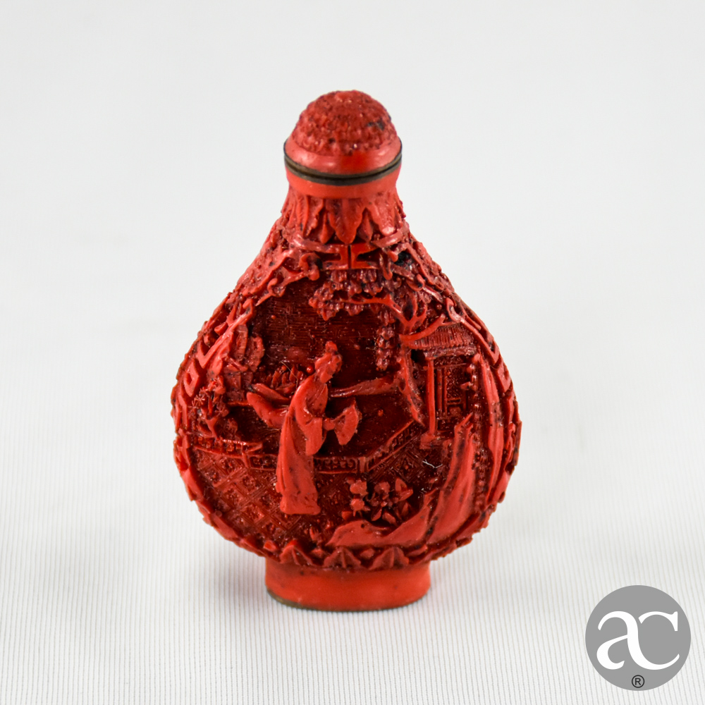 snuff bottle laca cinnabar AC2944