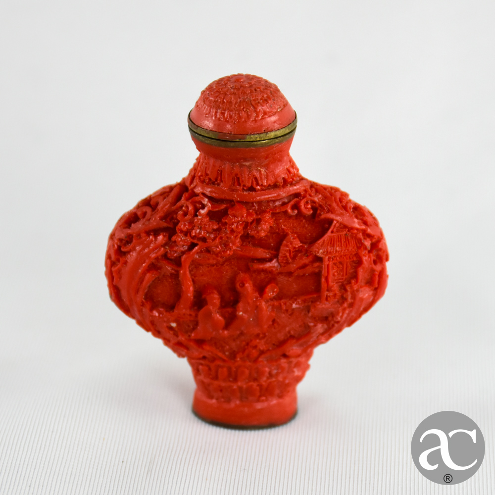 snuff bottle laca cinnabar AC2946-4
