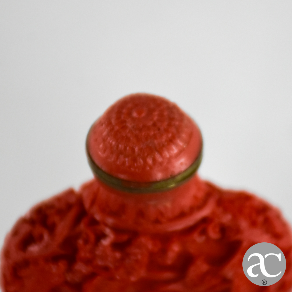 snuff bottle laca cinnabar AC2946-5