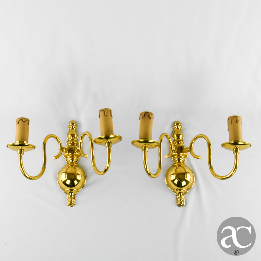 par de apliques metal dourado AC3075